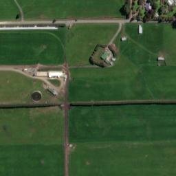 Satellite imagery of 45th Parallel marker, NZ