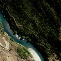 Satellite imagery of Nevis Bluff, NZ