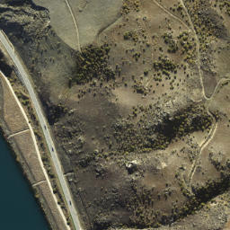 Satellite imagery of Gibraltar Rock, NZ