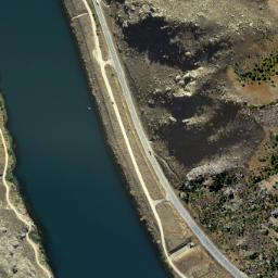 Satellite imagery of Gibraltar Rock, NZ