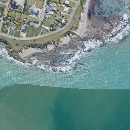 Satellite imagery of Kakanui Point, NZ