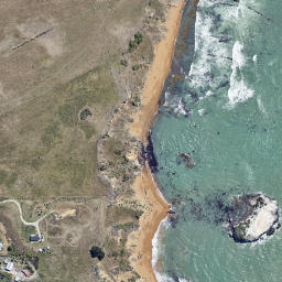 Satellite imagery of Tikoraki Point, NZ