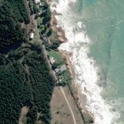 Satellite imagery of Shag Point/Matakaea, NZ