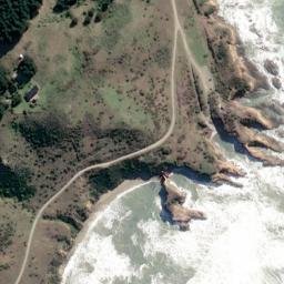 Satellite imagery of Shag Point/Matakaea, NZ