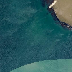Satellite imagery of Cornish Head, NZ