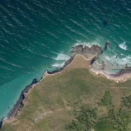 Satellite imagery of Potato Point, NZ