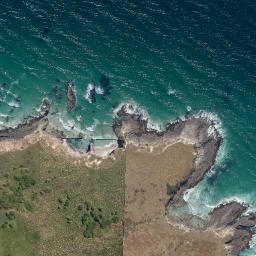Satellite imagery of Potato Point, NZ