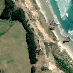 Satellite imagery of Heyward Point, NZ