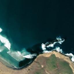 Satellite imagery of Cape Saunders, NZ