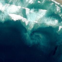 Satellite imagery of Gull Rocks, NZ