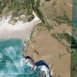 Satellite imagery of Pudneys Cliff, NZ