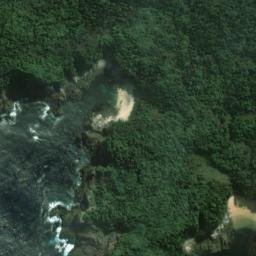 Satellite imagery of White Rocks, NZ