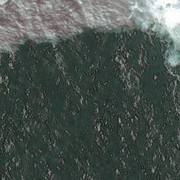 Satellite imagery of Column Rocks, NZ