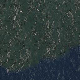 Satellite imagery of Column Rocks, NZ