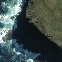 Satellite imagery of Beehive Rocks, NZ