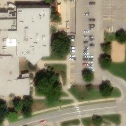 Sand Volleyball Court, Manhattan, KS — aerial view