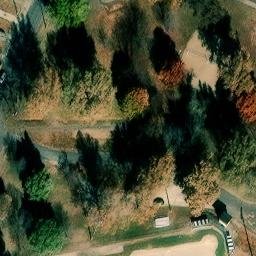 Sand Volleyball Court, St. Marys, KS — aerial view