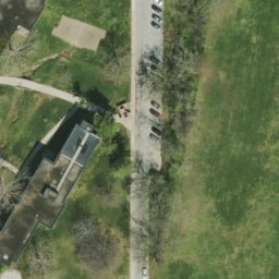 Sand Volleyball Court, Bloomington, IN — aerial view