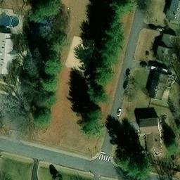 Sand Volleyball Court, Olney, MD — aerial view