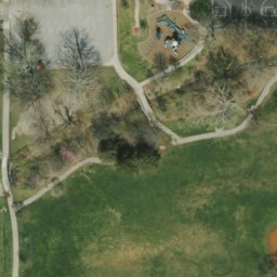 Sand Volleyball Court, Bloomington, IN — aerial view