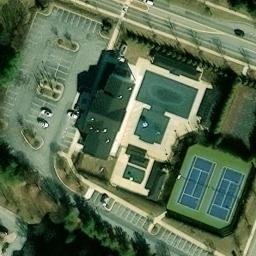 Volleyball Court, North Laurel, MD — aerial view