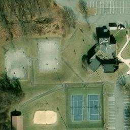 Volleyball Court, Savage, MD — aerial view