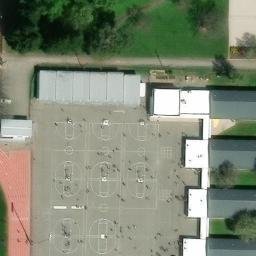 Sand Volleyball Court, Yuba City, CA — aerial view