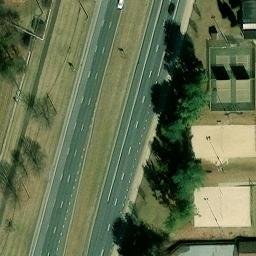 sand volleyball court — aerial view