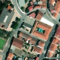 Volleyball Court near La Roca de la Sierra — aerial view