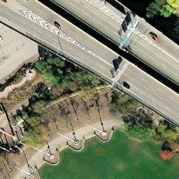 Sand Volleyball Court, Cincinnati, OH — aerial view
