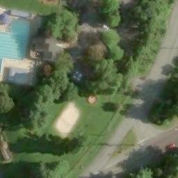 Sand Volleyball Court, North Potomac, MD — aerial view