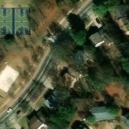 Sand Volleyball Court in Rockville, MD — aerial view