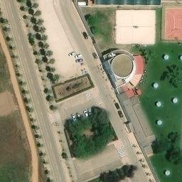 Sand Volleyball Court — aerial view