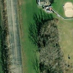 Sand Volleyball Court, Cincinnati, OH — aerial view