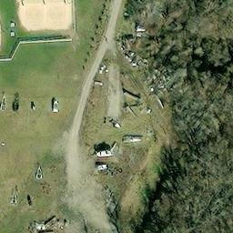 Sand Volleyball Court, Cincinnati, OH — aerial view