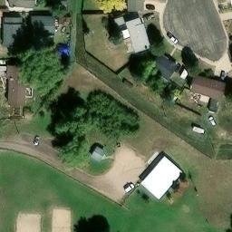 Sand Volleyball Court, Monument, CO — aerial view