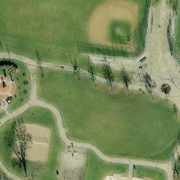 Sand Volleyball Court, Fruit Hill, OH — aerial view