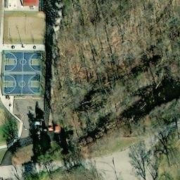 Sand Volleyball Court, Fort Thomas, KY — aerial view