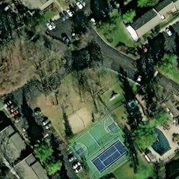 Sand Volleyball Court, Forestville, OH — aerial view