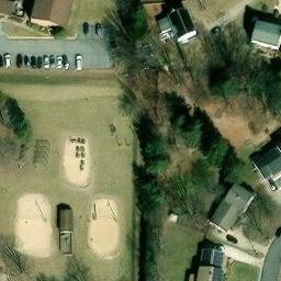 Volleyball Court, Calverton, MD — aerial view