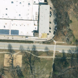Sand Volleyball Court, Kansas City, MO — aerial view