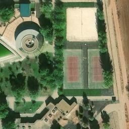 Sand Volleyball Court — aerial view