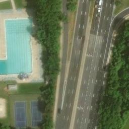 Sand Volleyball Court, Wheaton, MD — aerial view