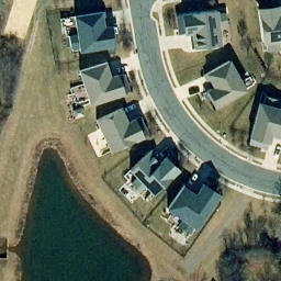 Sand Volleyball Court, Belmont, VA — aerial view