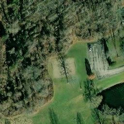 Sand Volleyball Court, OH — aerial view