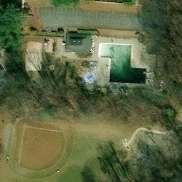 Sand Volleyball Court, North Bethesda, MD — aerial view