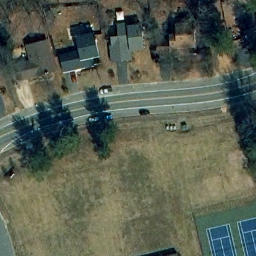 Sand Volleyball Court, Sugarland Run, VA — aerial view