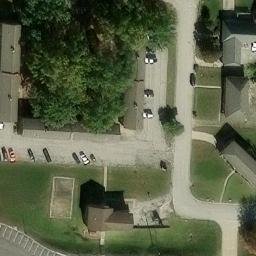 Sand Volleyball Court, Independence, MO — aerial view