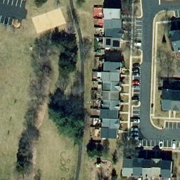 Sand Volleyball Court, Ashburn, VA — aerial view
