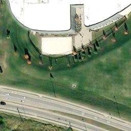 Sand Volleyball Court, Highland Heights, KY — aerial view